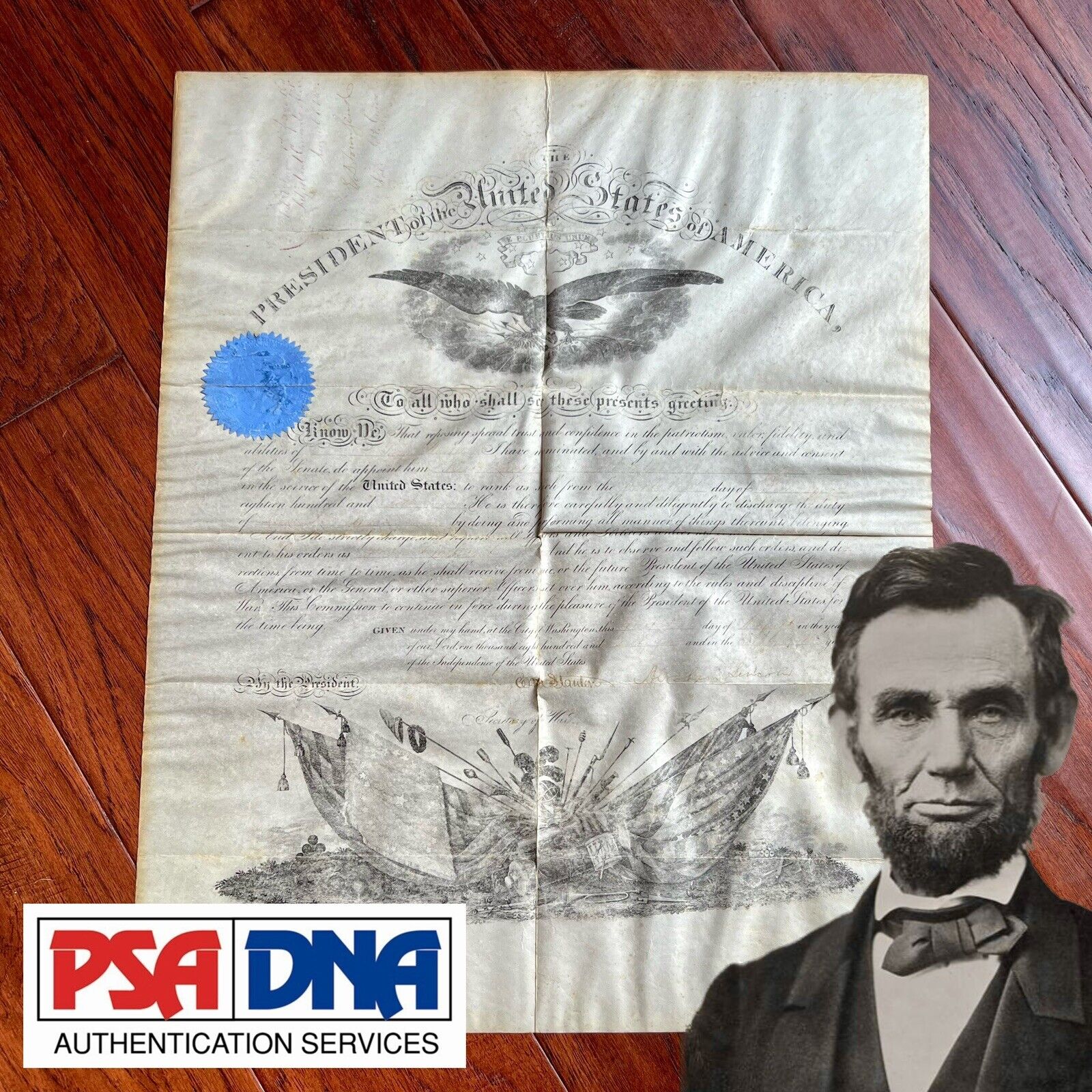ABRAHAM LINCOLN * PSA/DNA * Autograph Civil War Appointment Signed As President