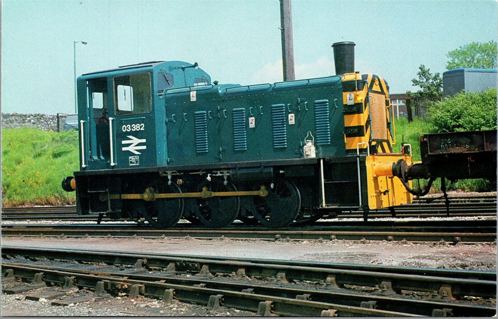 Vtg Shunter 03 382 Locomotive at Lawrence Hill Bristol UK Railroad Postcard