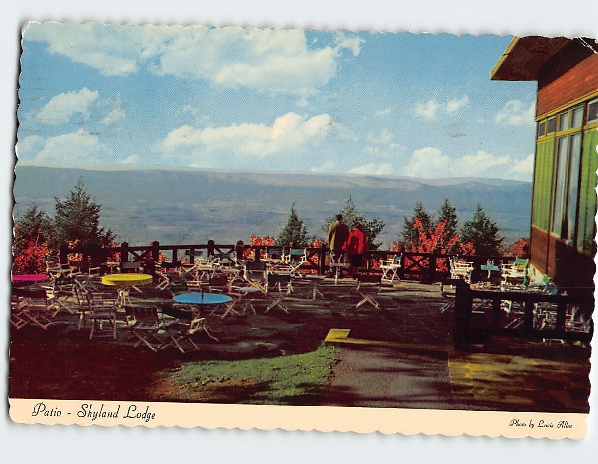 Postcard Patio Skyland Lodge Shenandoah National Park Luray Virginia USA