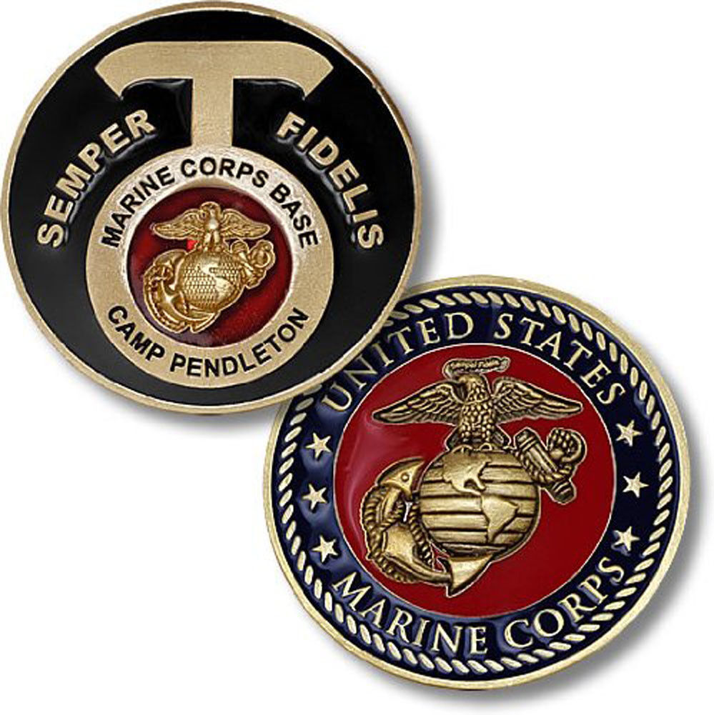 NEW USMC U.S. Marine Corps Base Camp Pendleton, CA Challenge Coin.