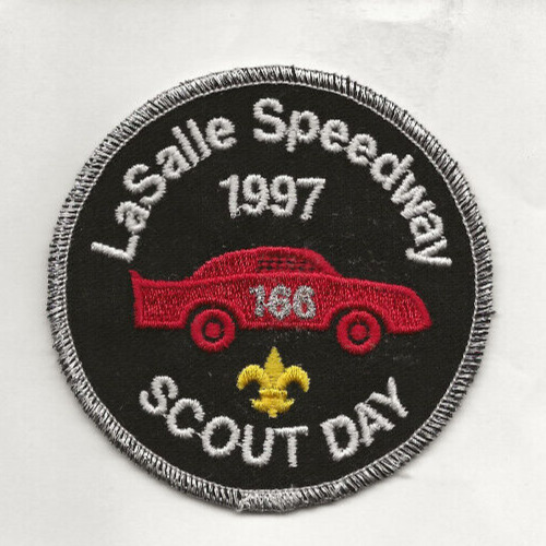 W D BOYCE / LOWANEU DIST. / 1997 LaSalle Speedway patch - Boy Scout BSA B-25