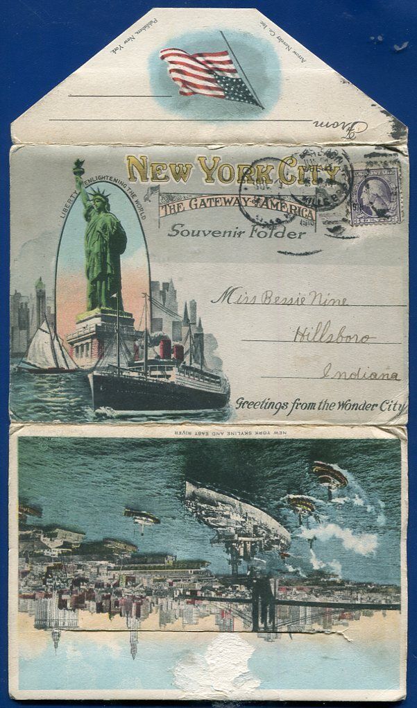 New York City ny Gateway America 1910s Postcard Folder #2