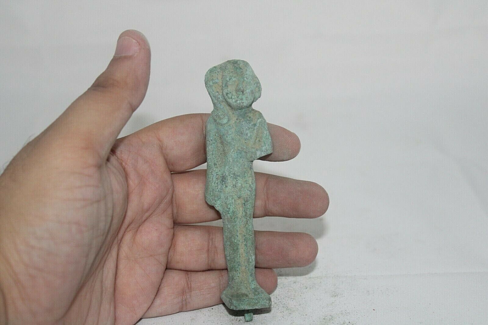 RARE ANCIENT EGYPTIAN ANTIQUE BRONZE AMULET Young King Tut Egypt History