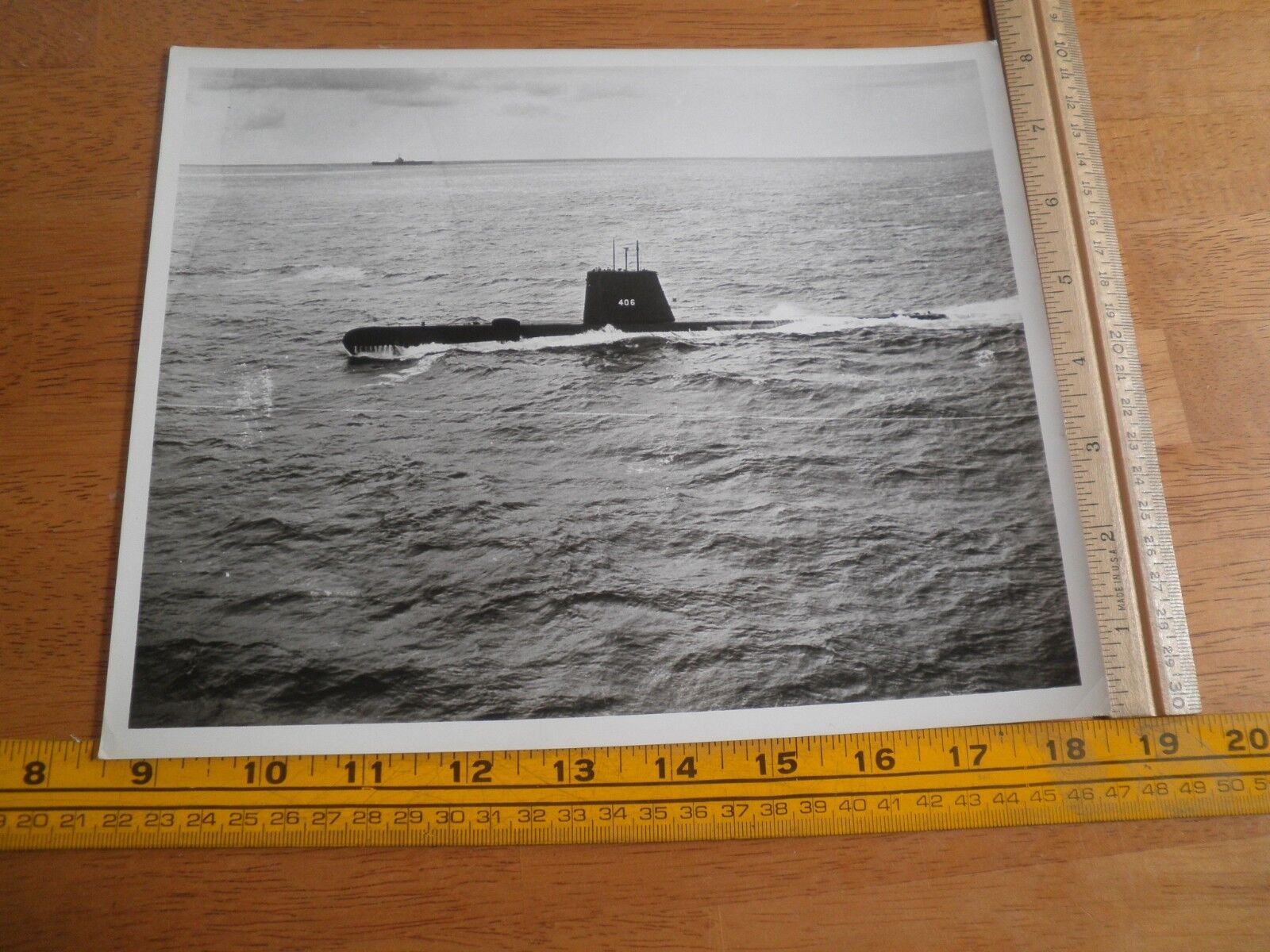 1960\'s USS Sea Poacher submarine 406 surfaced VINTAGE