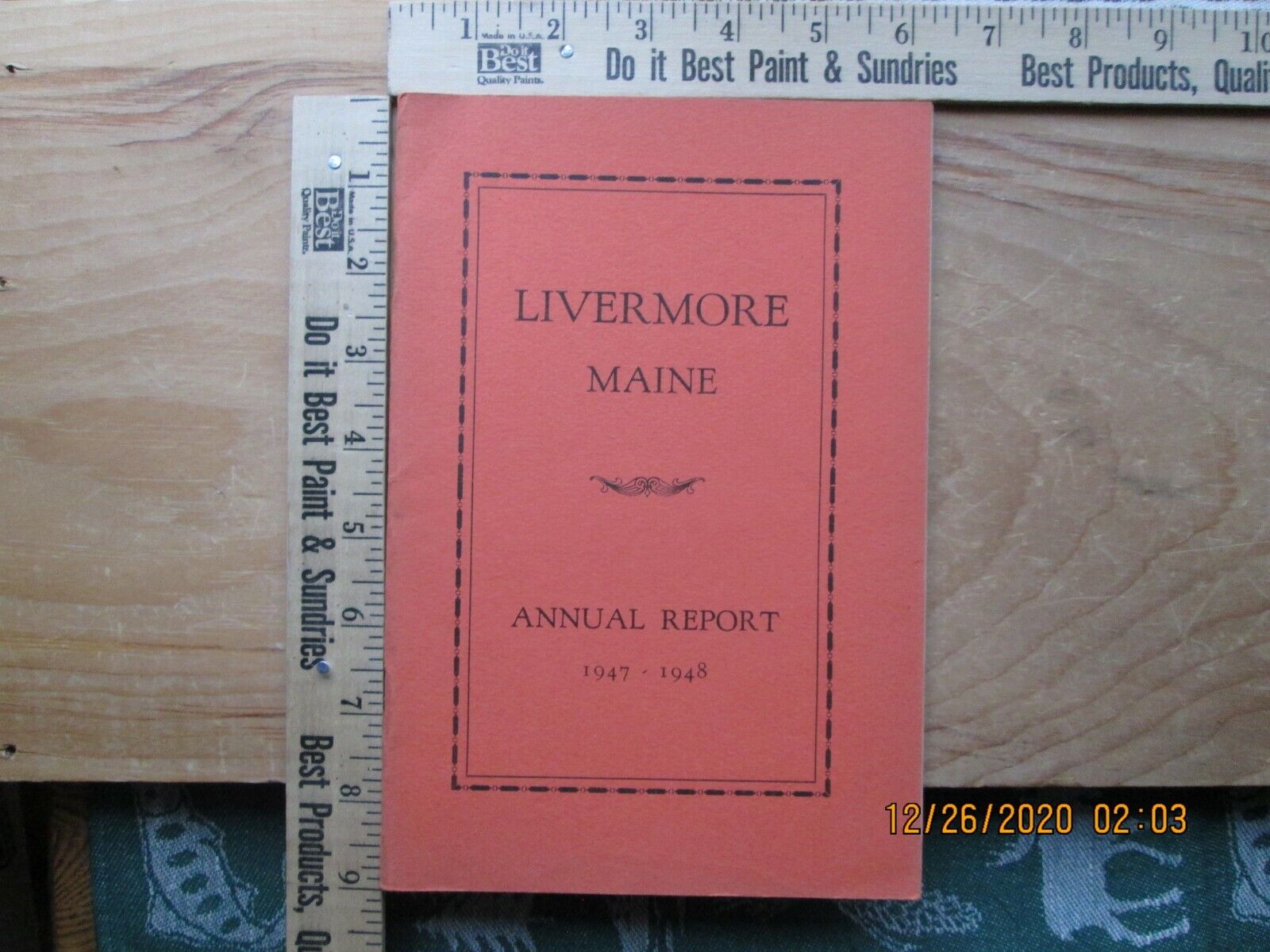 livermore maine town report 1947-48
