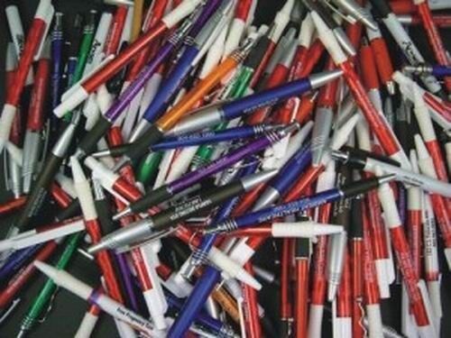 New Lot of 1000 Pieces -  Plastic Imprinted Retractable Pens