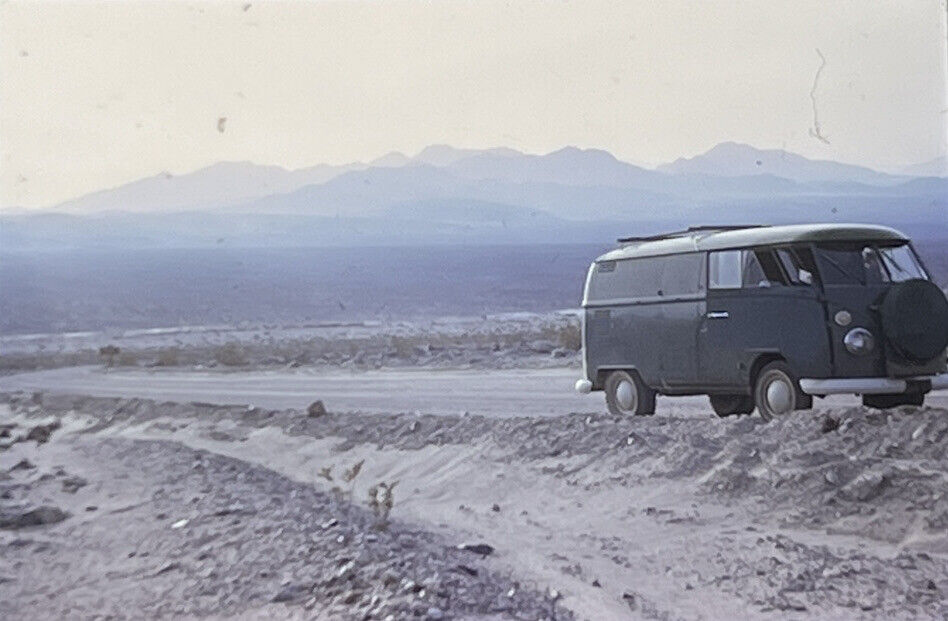 Vintage Photo Slide 1972 Van Camper Death Valley