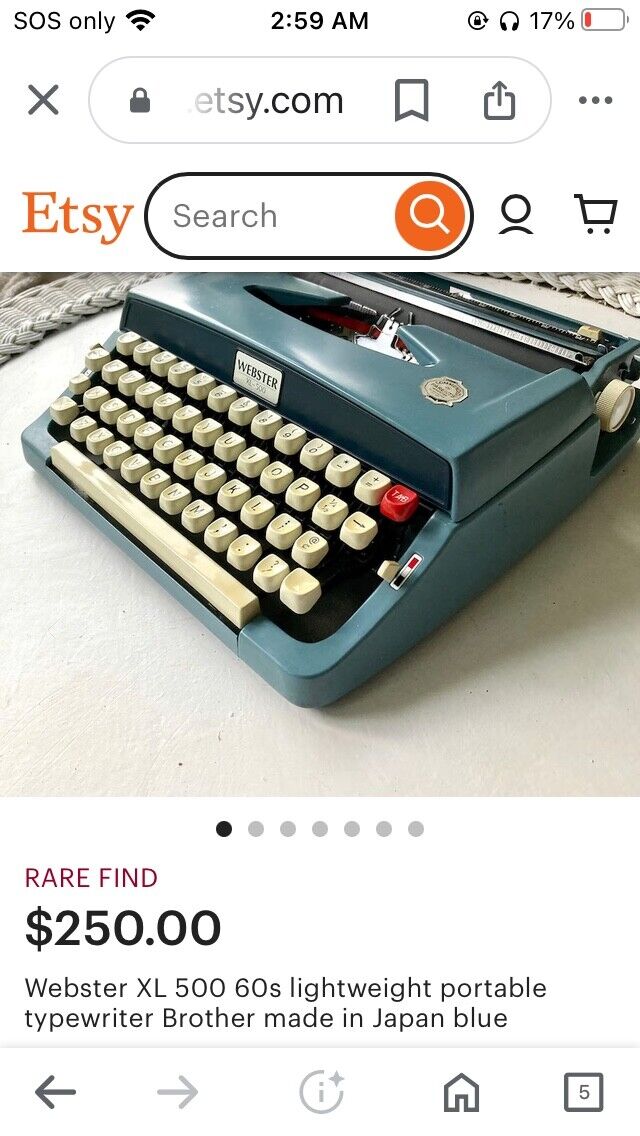 Antique Vintage Royal Quiet De Luxe Typewriter w/ Carrying Case - Circa 50s Rare