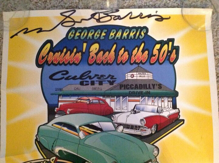 George Barris Autographed Cruisin\' Back To The 50\'s Poster