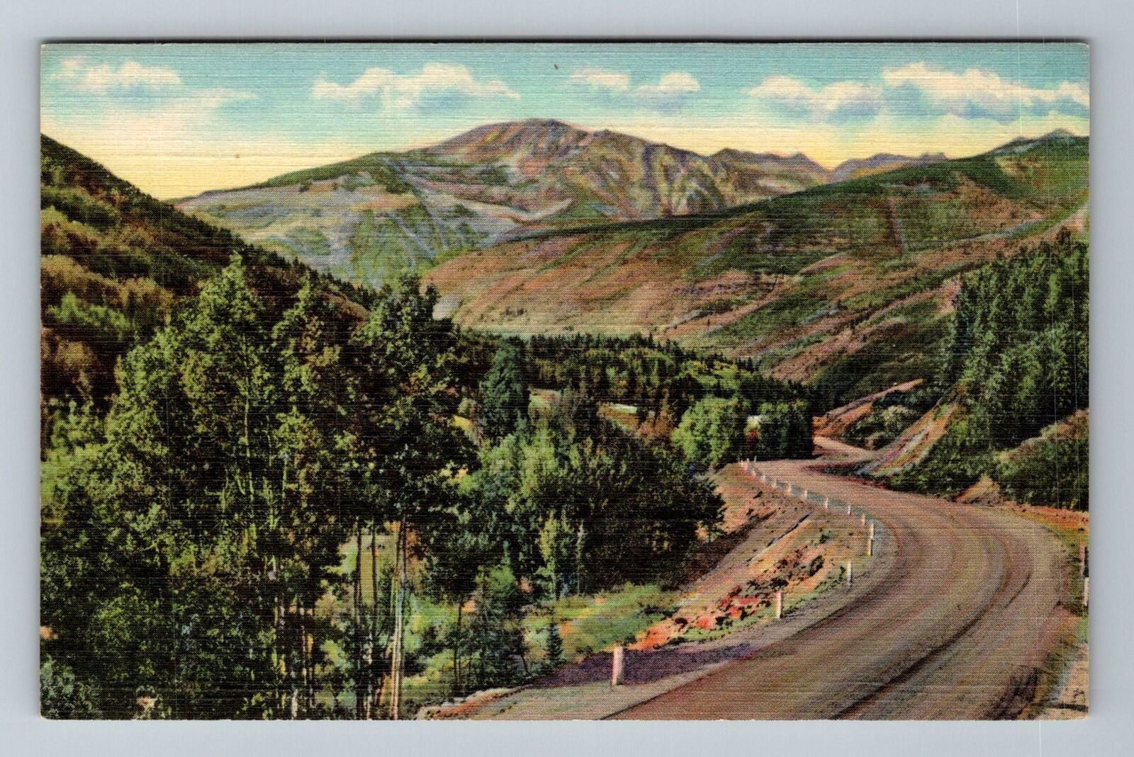 CO-Colorado Vail Pass Highway 6 Route To The Western Slope Vintage Postcard