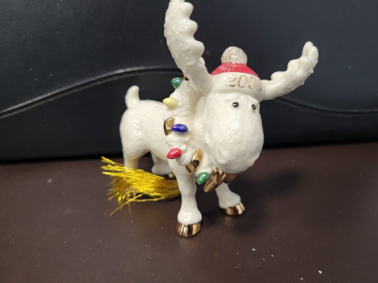 Lenox 2003 Holiday Moosechief Moose Ornament w/ Orig Box & COA