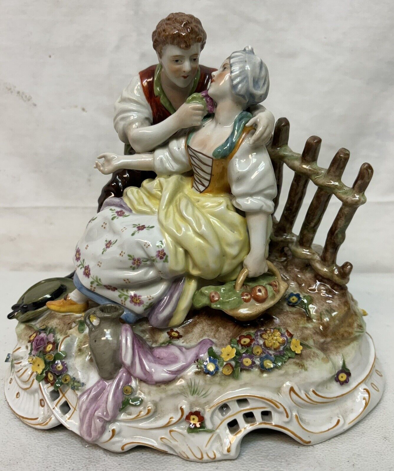 Vintage German Von Schierholz Porcelain Figurine Couple