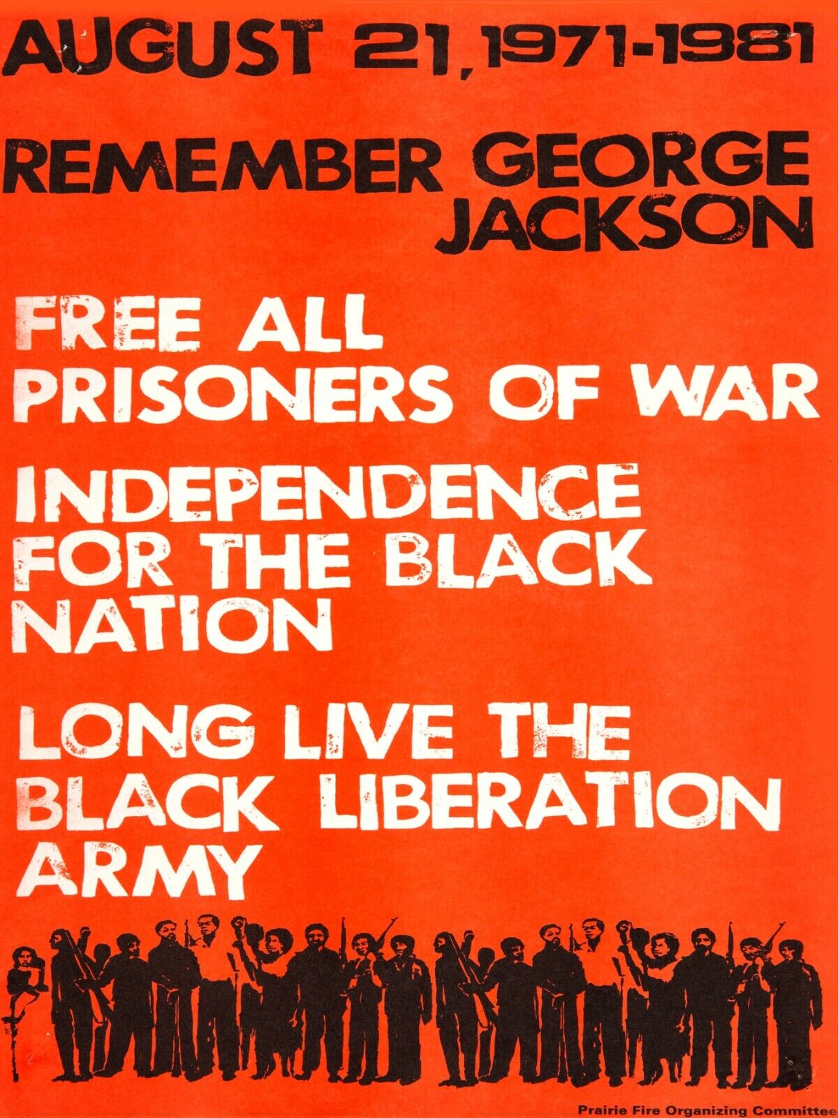 1981 Black Liberation Army NEW METAL SIGN: Remember George Jackson