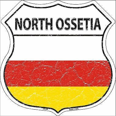 North Ossetia Flag Highway Shield Metal Sign HS-359