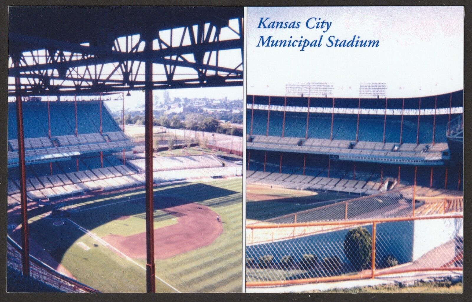 Unique Kansas City Municipal Stadium Postcard - 1961 Photos from 35mm Slides