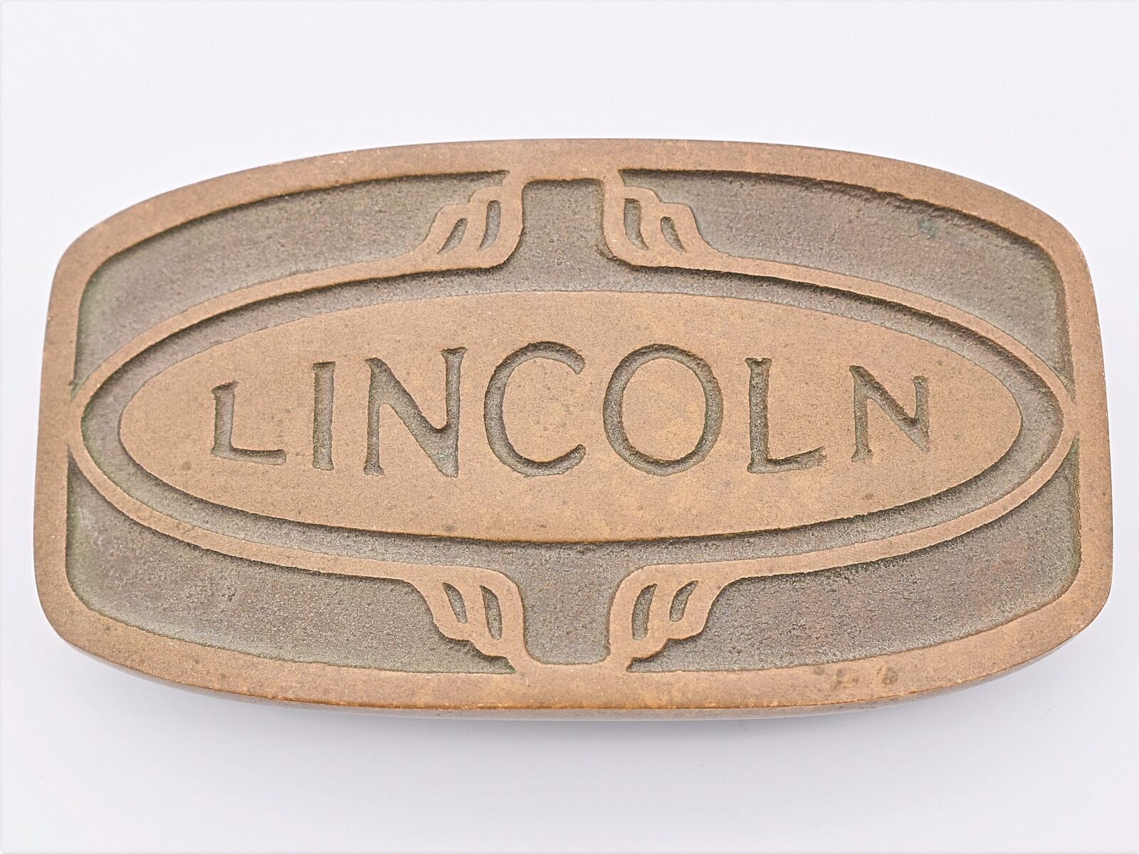 Solid Brass Lincoln Cars UB Vintage Belt Buckle