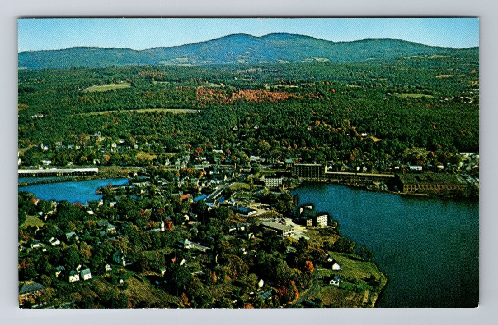 Lakeport NH-New Hampshire, Aerial Scenic View, Antique, Vintage Postcard