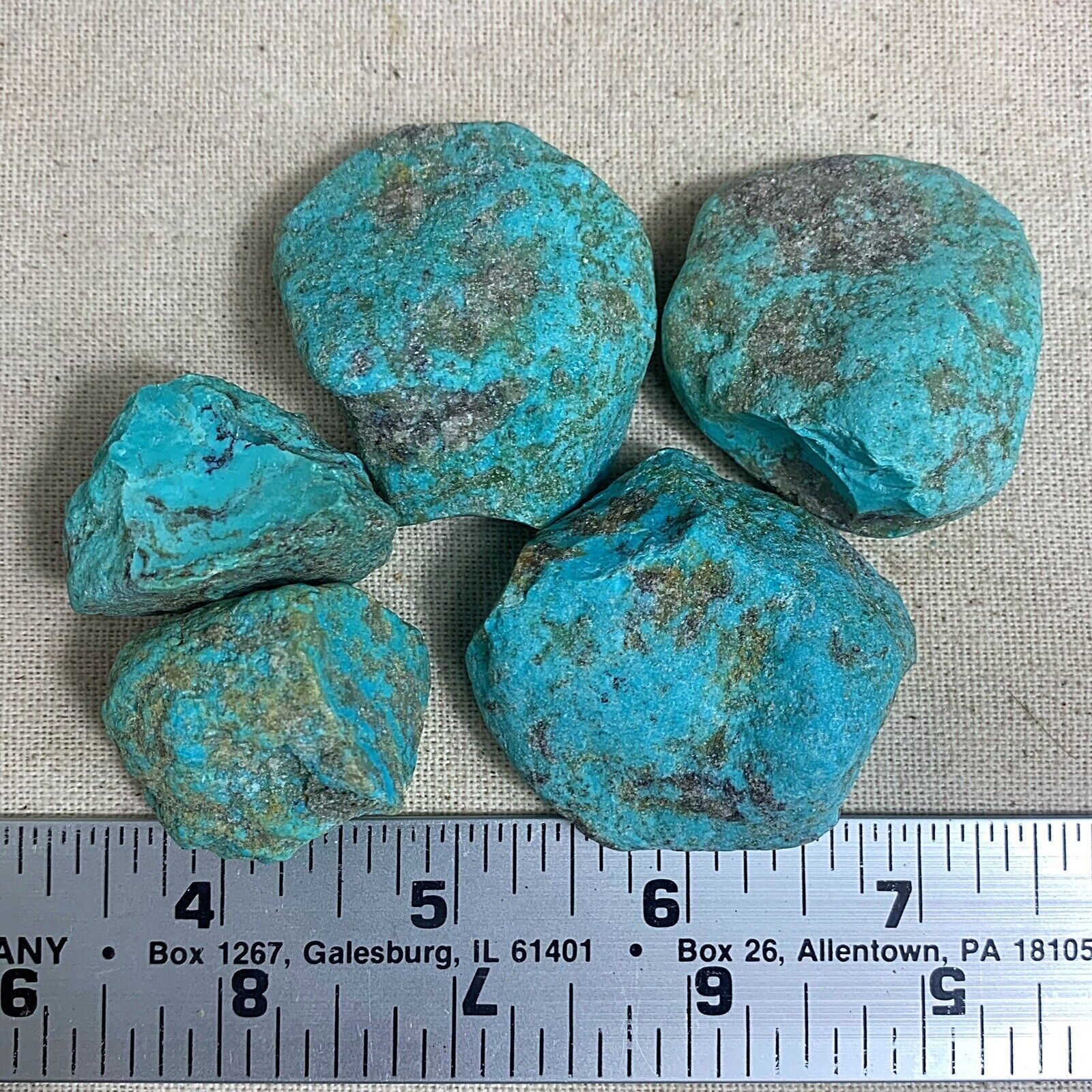Old Stock Southwest Turquoise Rough Stone Nugget Slab Gem 171 Gram Lot 27-12