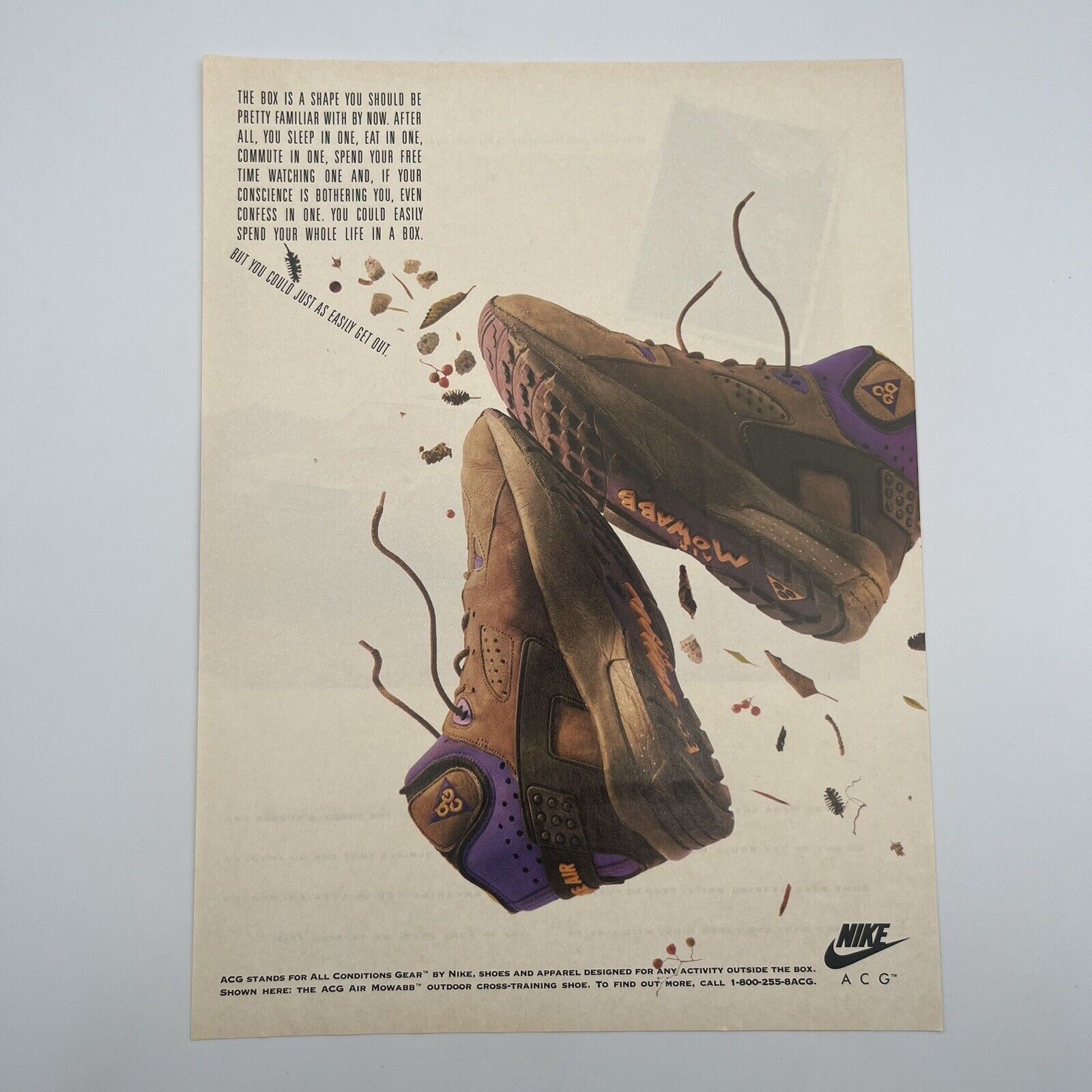 Nike ACG Air Mowabb Cross Trainer 1992 Vintage Print Ad 8\
