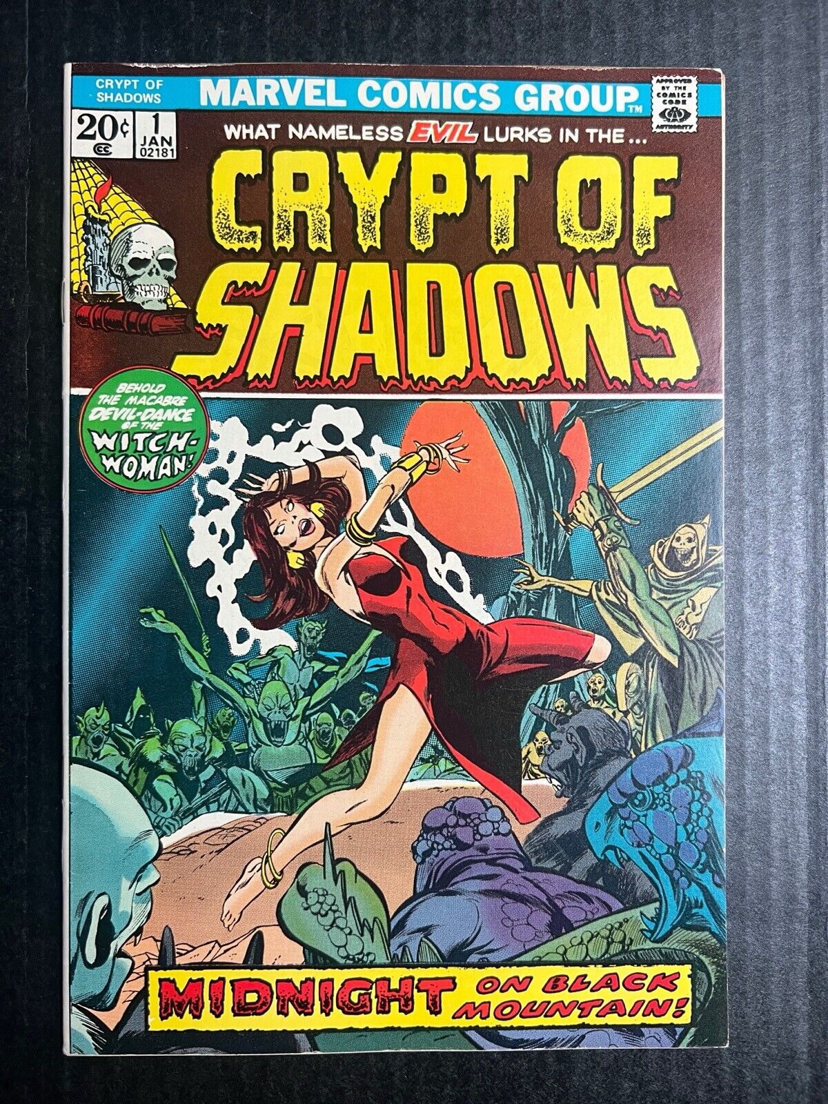 CRYPT OF SHADOWS #1 January 1973 Vintage Horror Marvel Comics