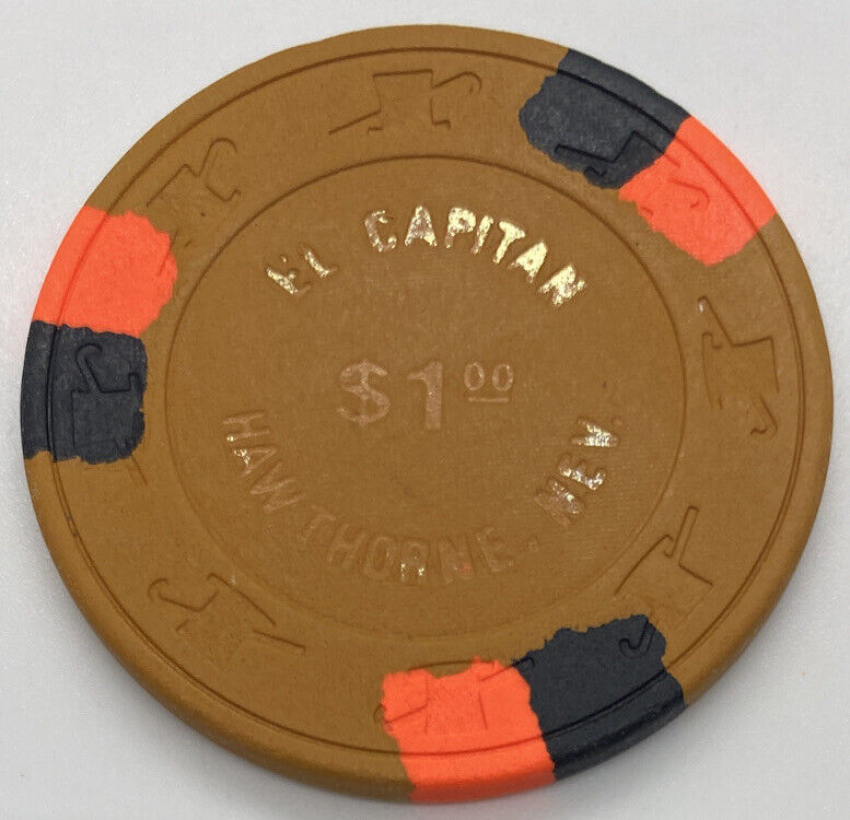 El Capitan Casino Hawthorne NV $1 Chip 1980s