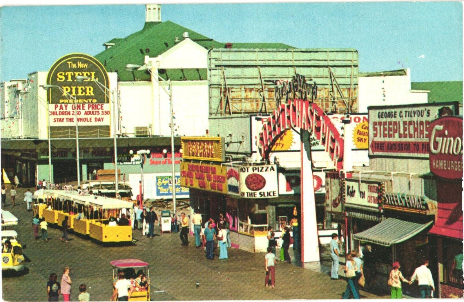 A View of The World Famous Boardwalk, Atlantic City, New Jersey Postcard