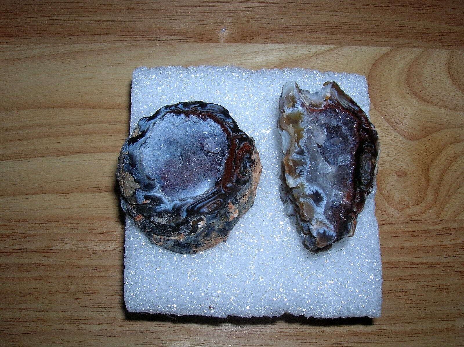 2 OCCO GEODES from Brazil 1/4 lb.+ You get the 2 in picture.