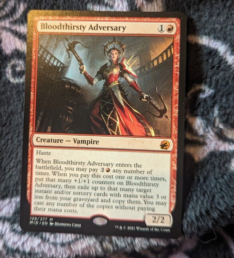 MTG Bloodthirsty Adversary Innistrad: Midnight Hunt  Mythic Card