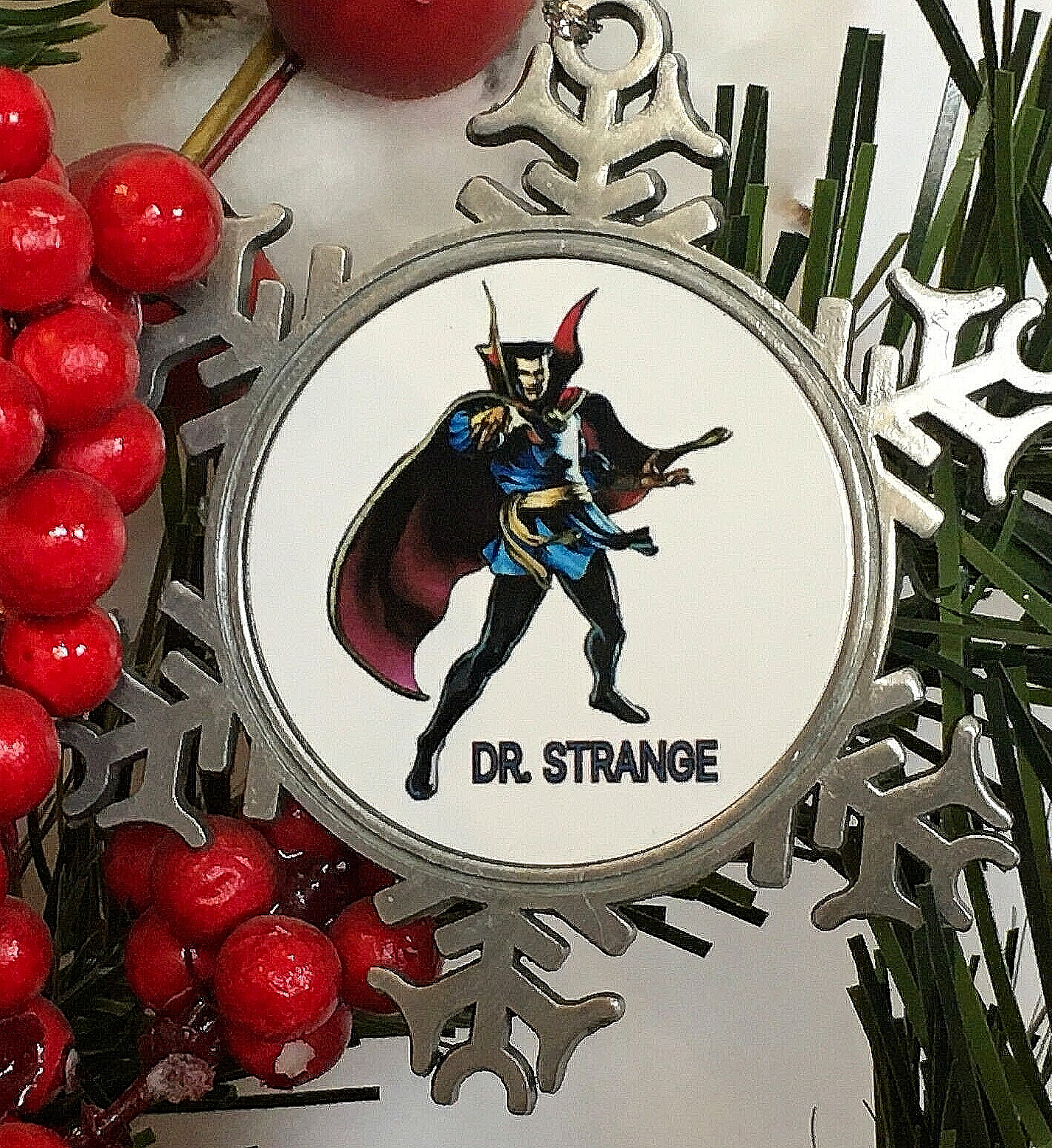 DR. STRANGE Christmas Pewter Snowflake Ornament, with box, Sublimated, Gift