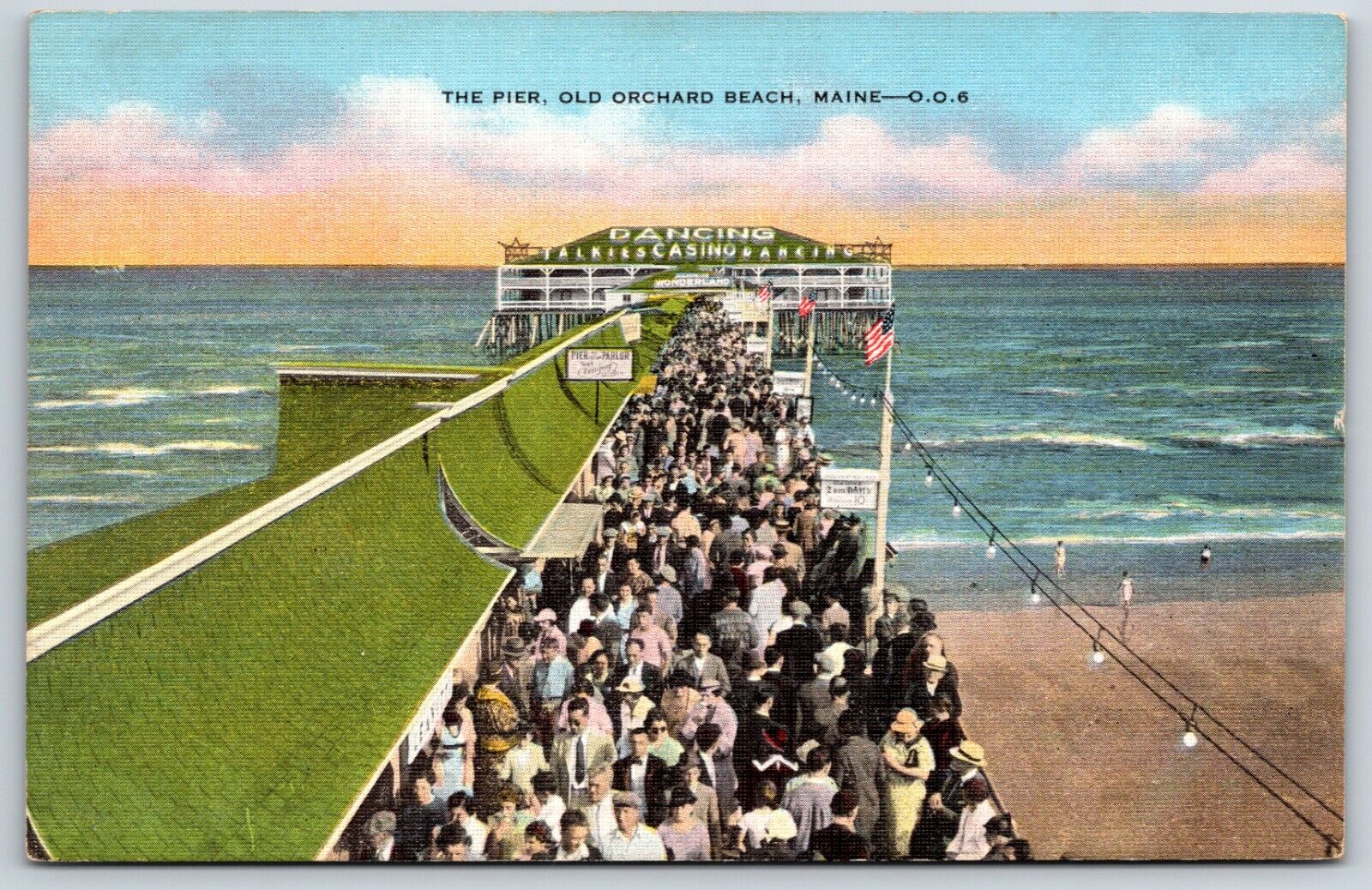 Postcard The Pier, Old Orchard Beach, Maine Unposted