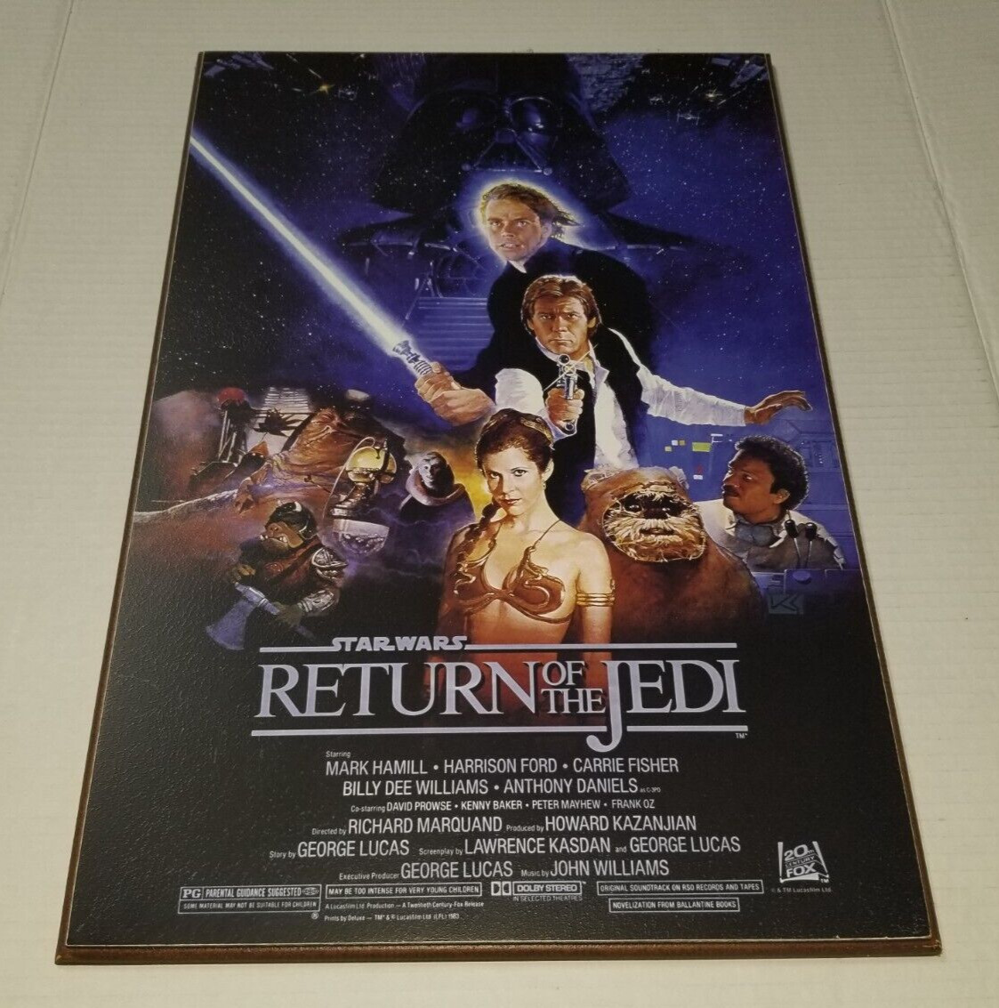 Star Wars Return Of The Jedi 1983 - Wooden Wall Frame 13 x 19\
