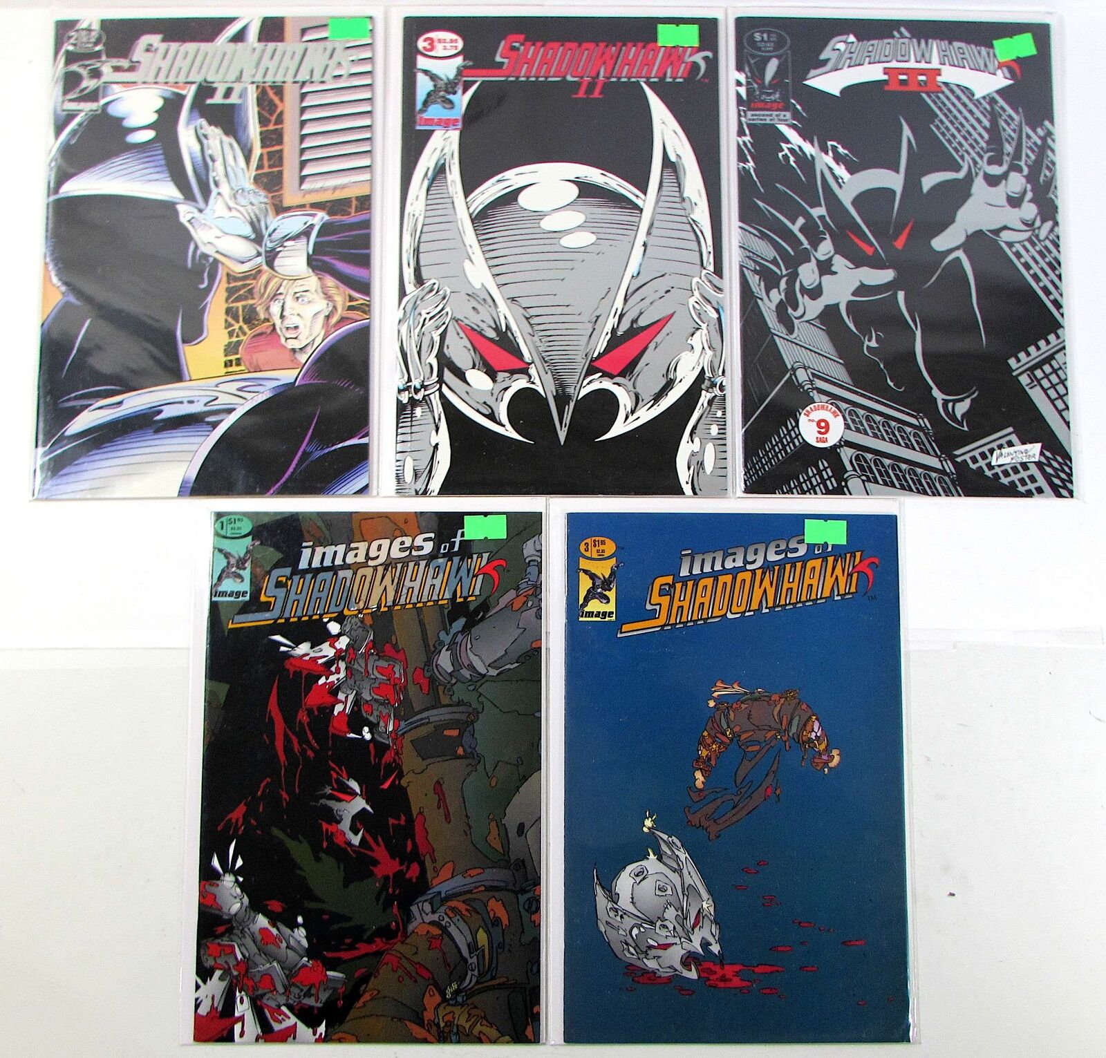 ShadowHawk Lot of 5 #II 2,3,III 9,Images 1,3 Image (1993) Comic Books