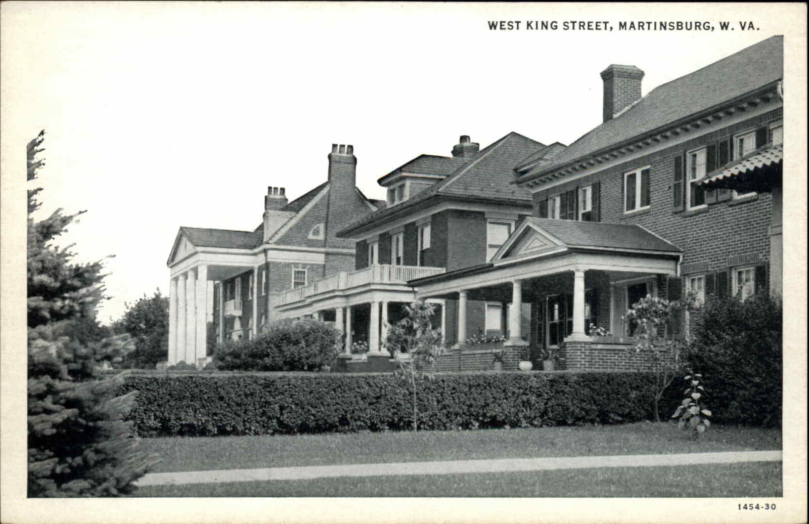 Martinsburg West Virginia WV West King Street Vintage Postcard