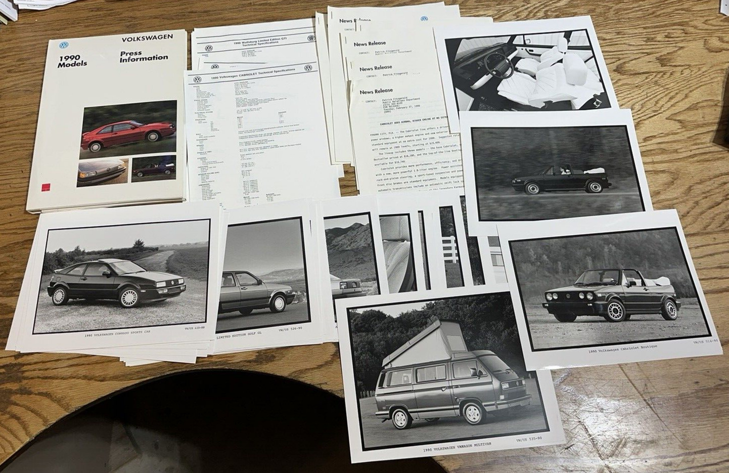 Original 1990 Volkswagen Full Line Media Information Press Kit