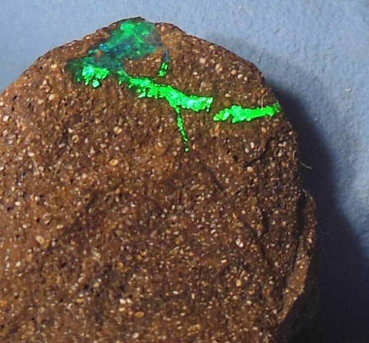 Australian- Boulder Opal- Lapidary Rough, Flashy Green Color 18.9ct (see video)