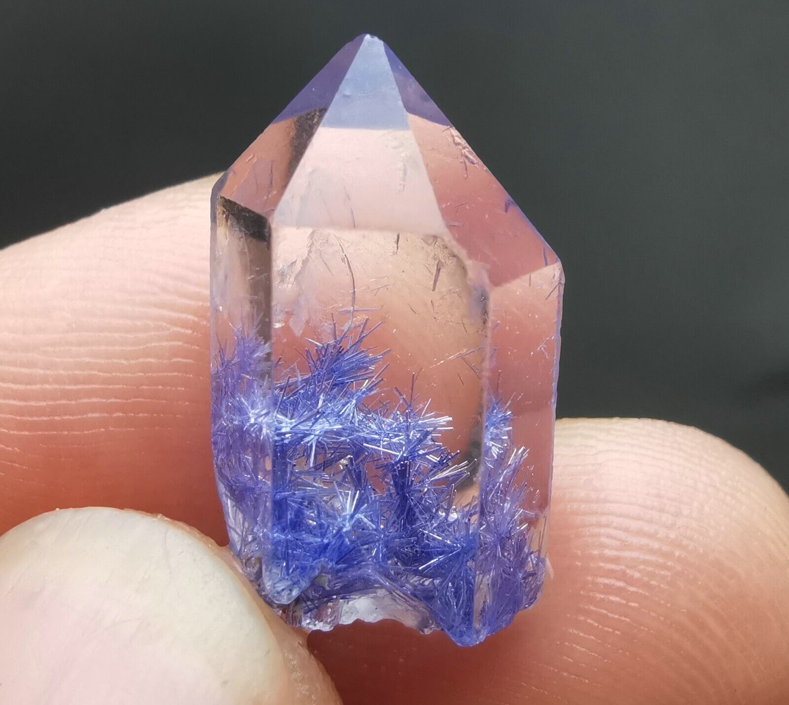 Very Rare NATURAL Clear Beautiful Blue Dumortierite Crystal Specimen 15.5ct