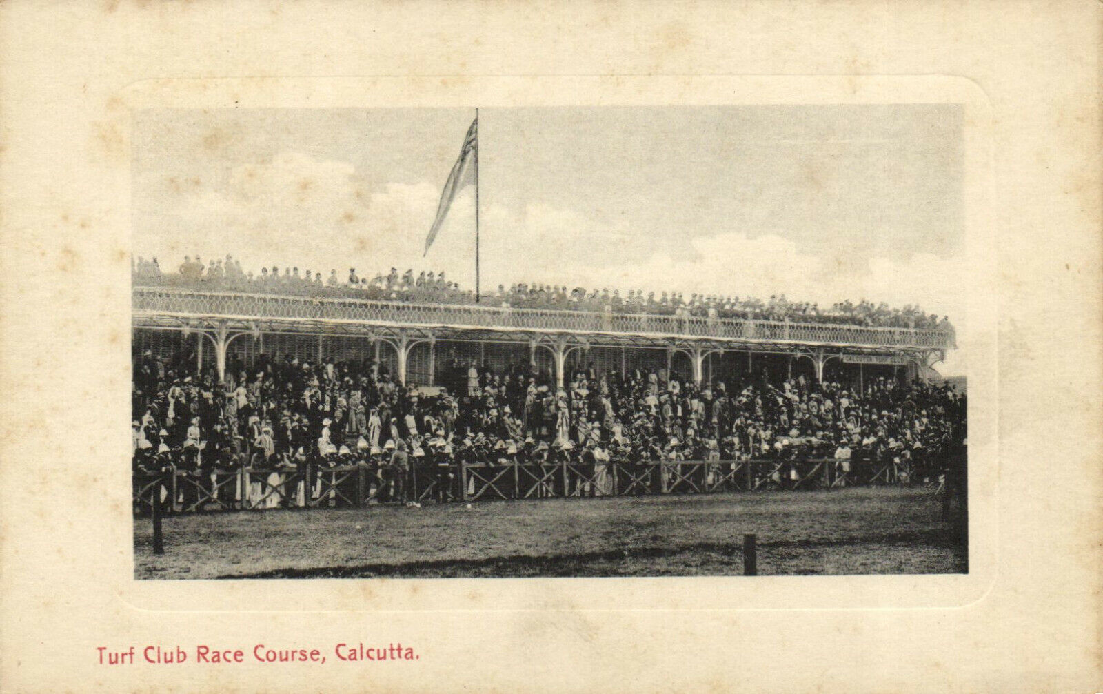 PC CPA INDIA, TURF CLUB RACE COURSE, CALCUTTA, Vintage Postcard (b13719)