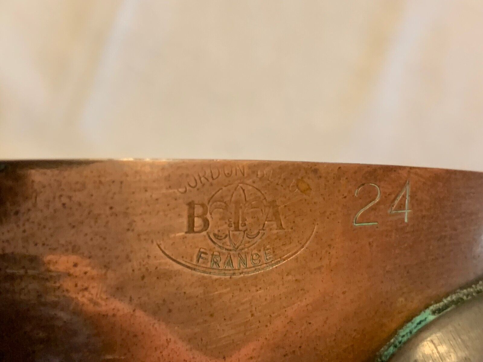Vintage Cordon Bleu BIA Copper Frying Pan 24, Made in France