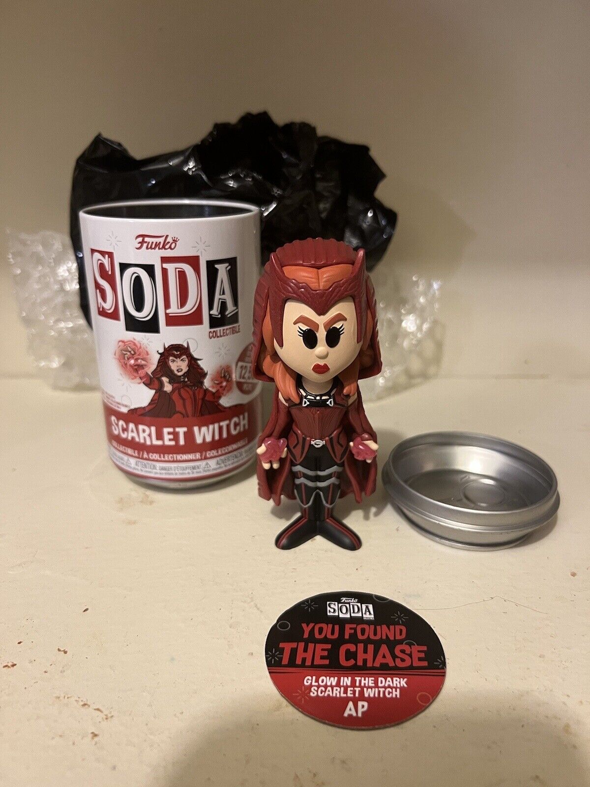 EXTREMELY RARE AP (ARTIST PROOF) CHASE GLOW Scarlet Witch Funko Soda Marvel MCU