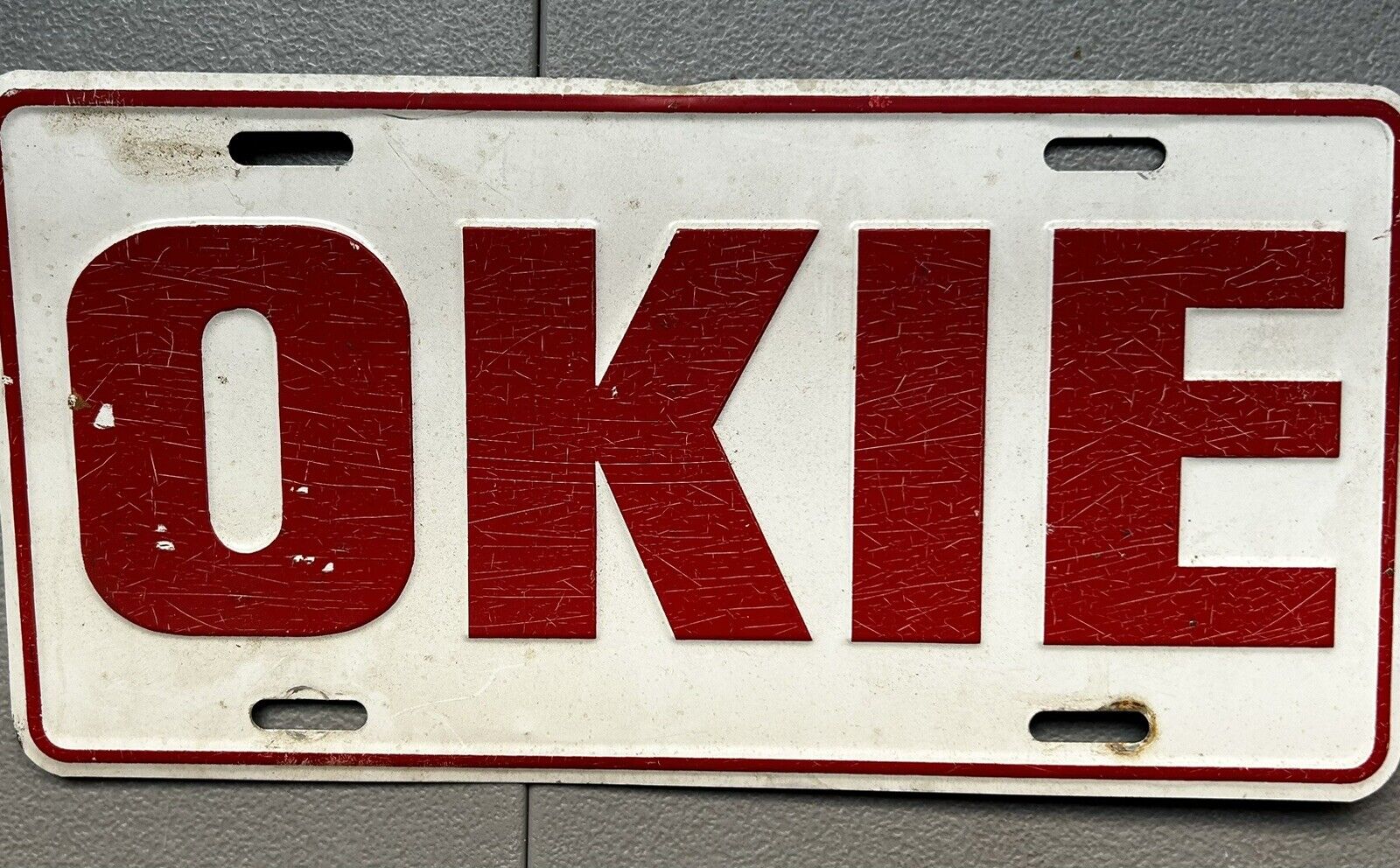 Vintage Okie (Oklahoma) Front License Plate