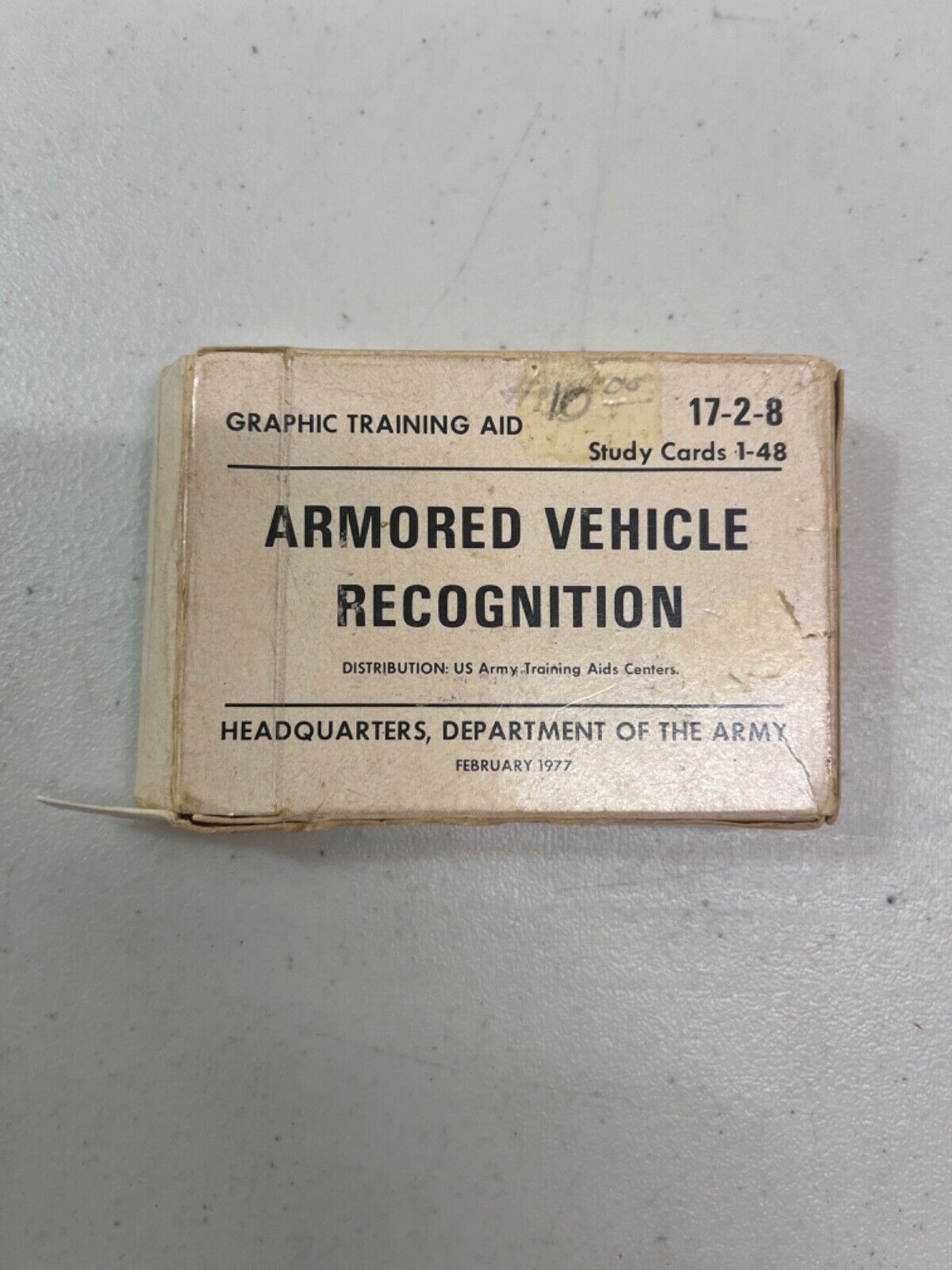 1977 US Army Graphic Training Aid Armored Vechicle Recognition