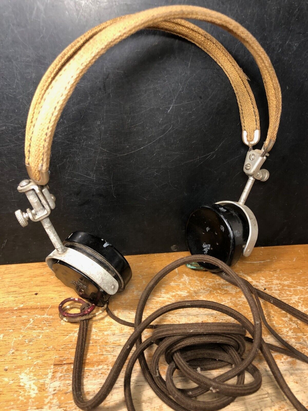 Vintage WWII US Army UTAH Radio Receiver Headphones