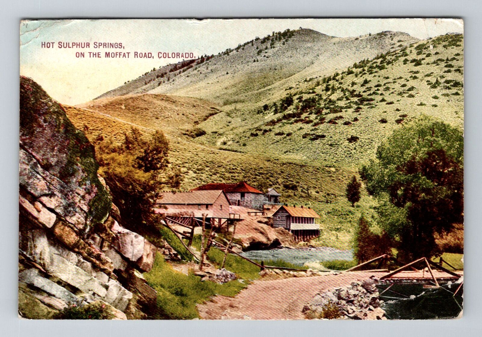 Hot Sulphur Springs CO-Colorado, Hot Sulphur Springs, c1913 Vintage Postcard