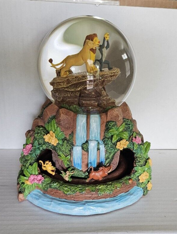 The Bradford Disney The Lion King Musical Glitter Globe with Rotating Characters