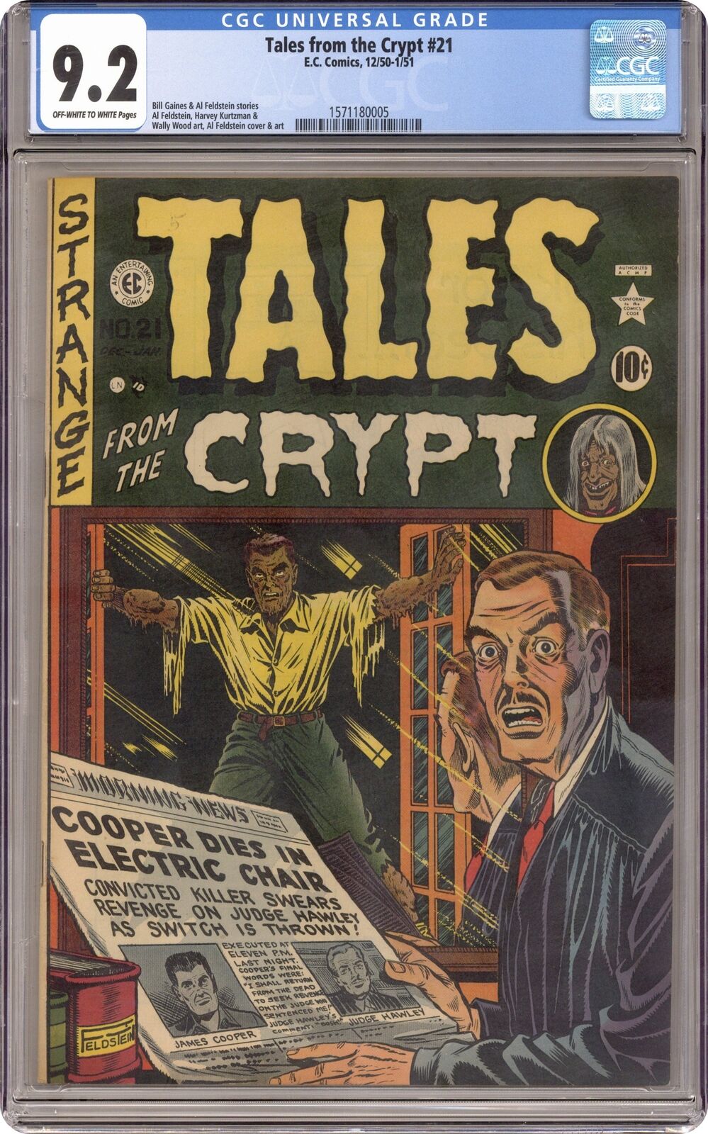 Tales from the Crypt #21 CGC 9.2 1950 1571180005