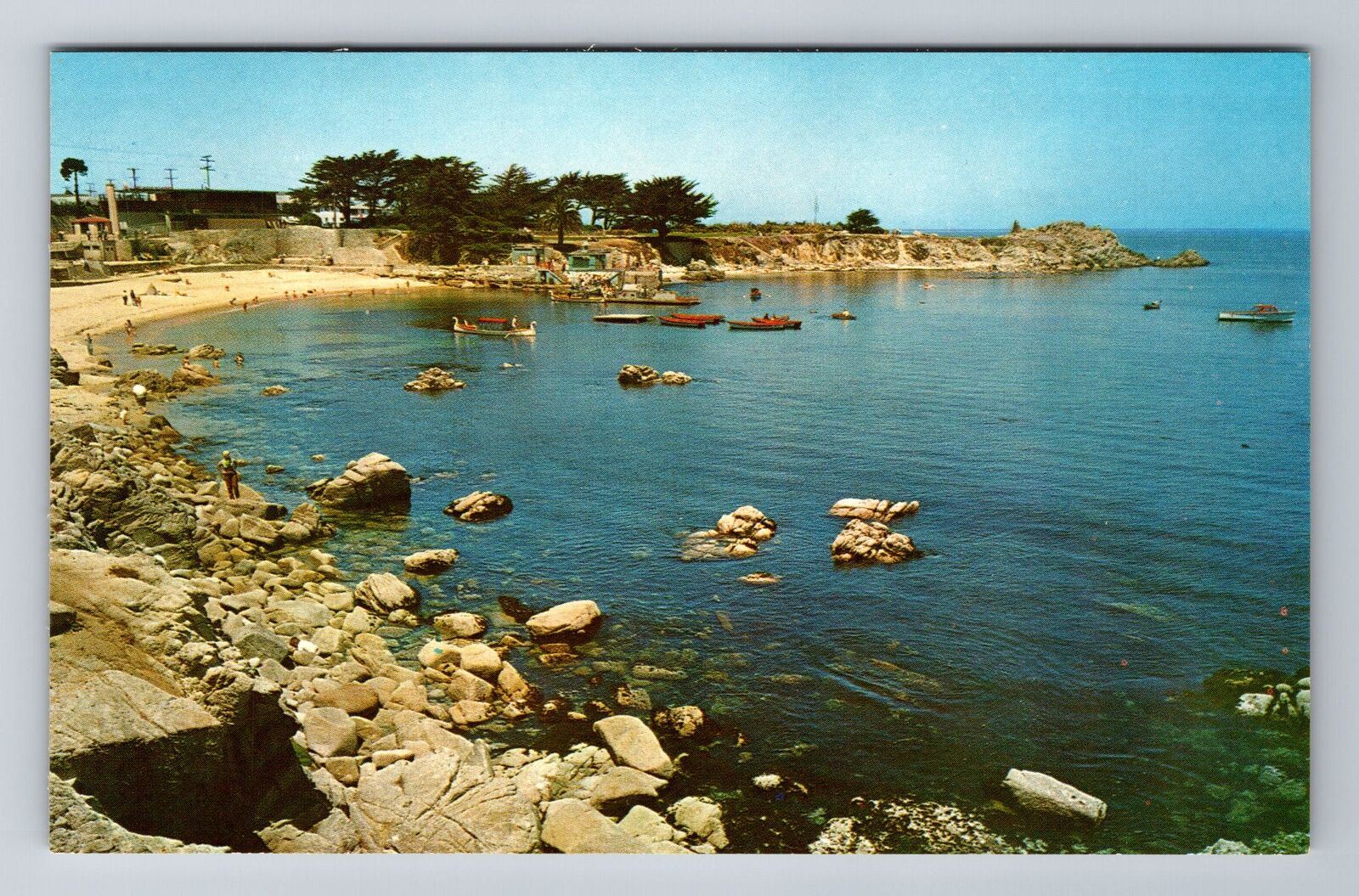 Pacific Grove CA-California Pacific Grove Beach Marine Gardens, Vintage Postcard