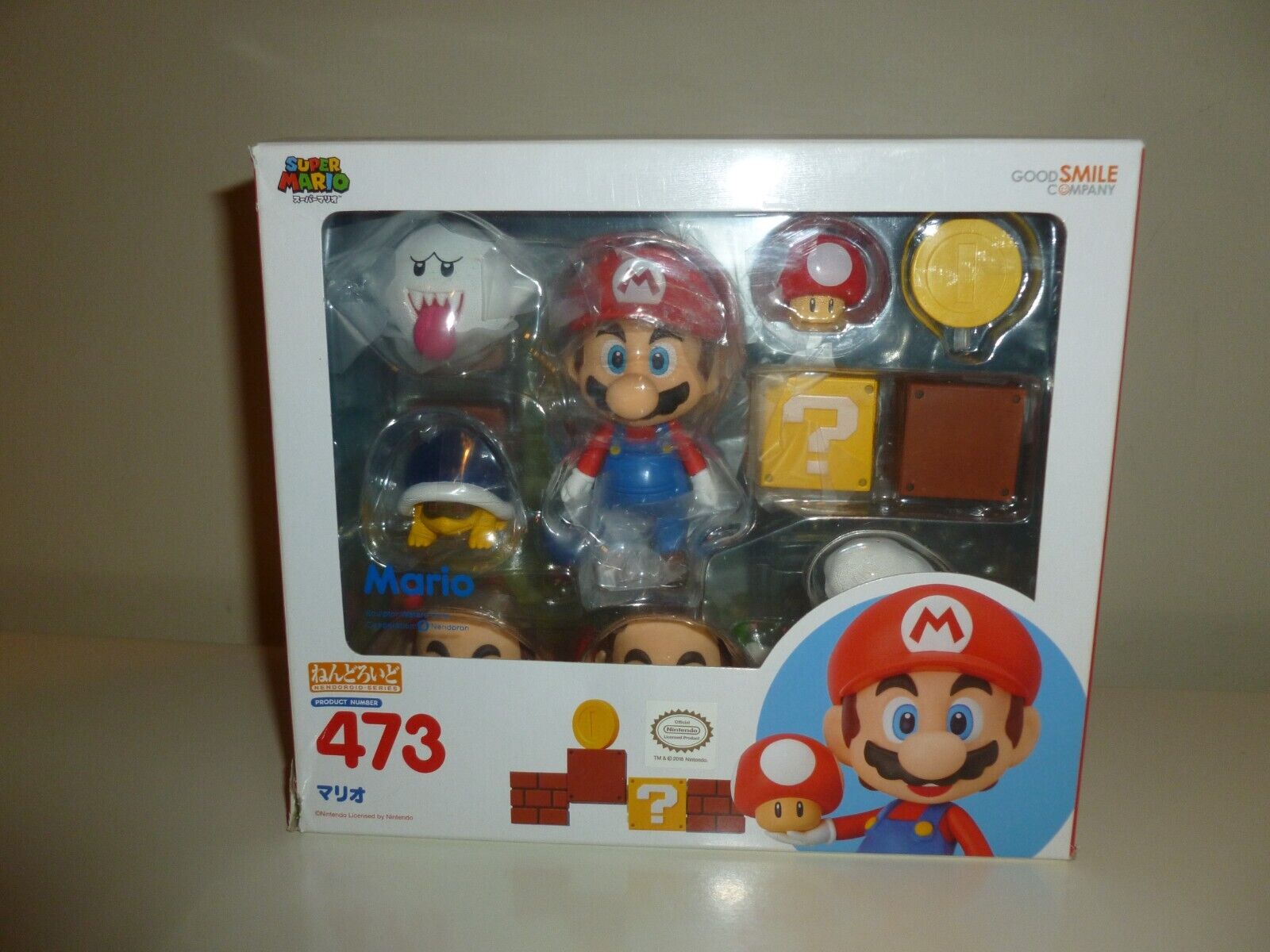 AUTHENTIC Good Smile Nendoroid 473 Super Mario Nintendo new*Scuffed/dented box*