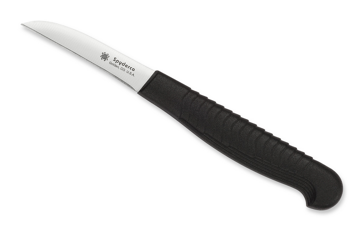 Spyderco Knives Mini Paring Kitchen Knife Cutlery Black MBS-26 K09PBK