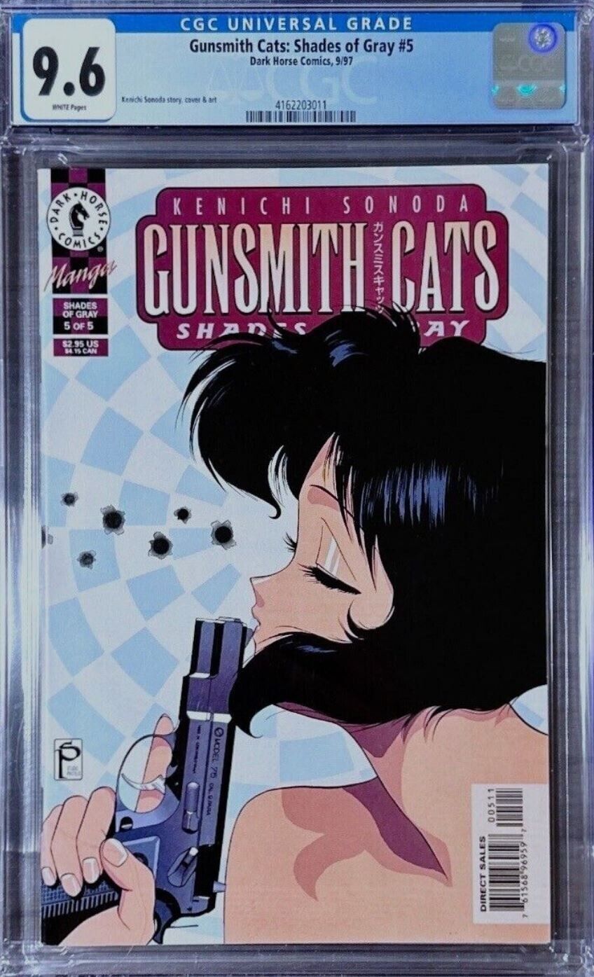 The Gunsmith Cats Shades of Gray # 5 Pop 1 CGC Graded 9.6 White Pages Manga Slab