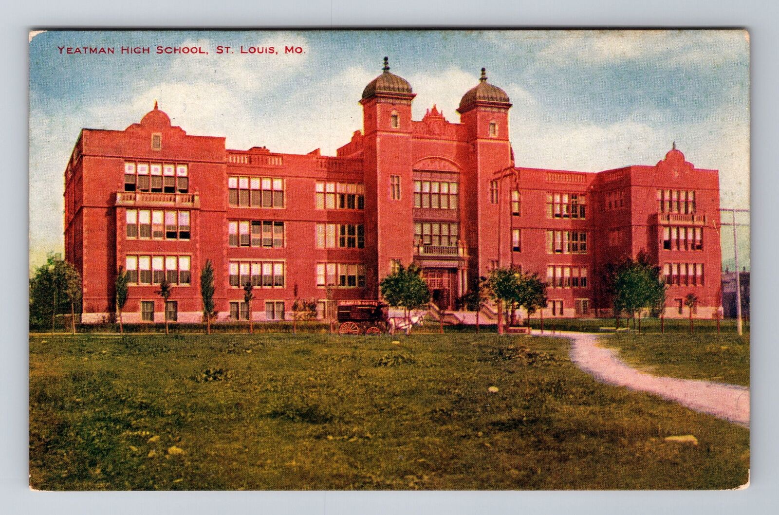 St Louis MO-Missouri, Yeatman High School, Antique Vintage Souvenir Postcard
